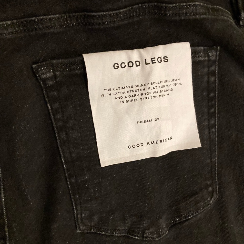 Good American Good Legs Jeans Plus Size‎ 24 Black Stretch Jeans NWT - Picture 5 of 7
